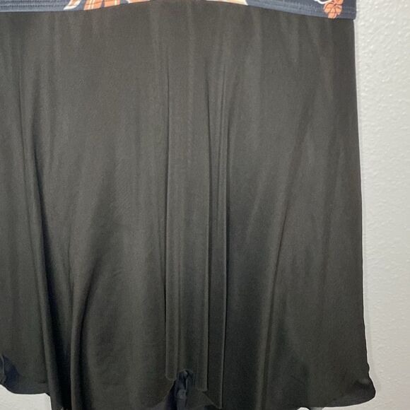 Black and Pink Hawaiian Floral Halter Tankini One Piece Swim Suit Size XL - Picture 4 of 10